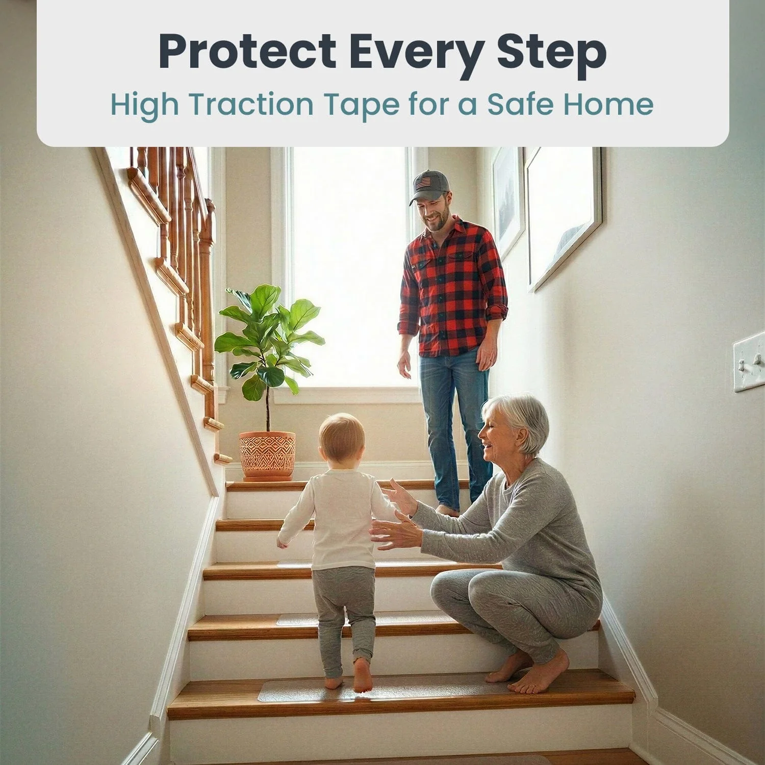 Clear Indoor Anti Slip Stair Tape - Image 3