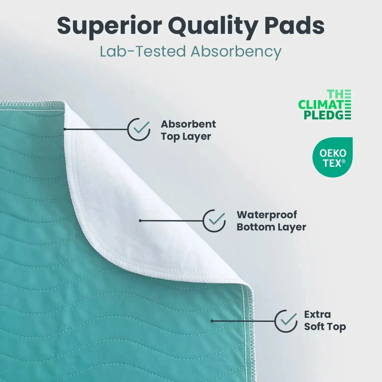 Washable Reusable Bed Pads for Incontinence (34" x 36") - Image 10